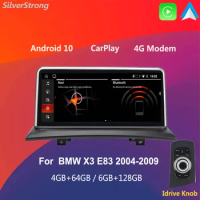 8CORE,6G 128GB ROM,10.25" IPS,E83 Android,Multimedia player,for BMW X3,E83 2004-2009,GPS Navigation,AutoRadio System,iDrive SWC