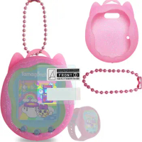 Silicone Cover Case and Screen Protector and Color Chain Replacement for Tamagotchi Uni