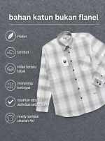 Unku Kemeja Kotak-kotak Heritage Plaid Shirt Baju Fit Katun Kerah Nyaman Panjang Slim Pria Variasi C