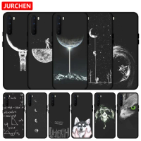 JURCHEN Silicone Phone Case For OnePlus Nord Fashion 3D Cute Cat Dog Cartoon Pattern For One Plus Nord TPU Matte Thin Back Cover