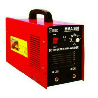 RHINO - TRAVOLAS MESIN LAS LISTRIK MMA 200A BLACK RHINO INVERTER