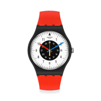 【SWATCH】Swatch New Gent 原創系列手錶 ROUGE &amp; NOIR 男錶 女錶 手錶 瑞士錶 錶(41mm)