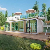 40ft Prefab Cabin Houses Garden Pod Living Container Homes Apple Cabin Capsule cabin