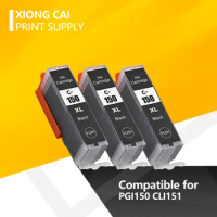 3pcs PGI 150 CLI 151 Ink Cartridge For canon PIXMA IP7210 MG5410 MG5510 MG6410 MG6610 MG5610 MX921 MX721 IX6810 PGI150 CLI151