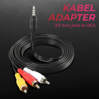 Kabel Audio Video Jack 3.5mm to RCA 1.5M untuk Speaker