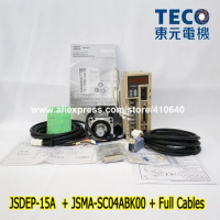 TECO 400W Servo Motor JSMA-SC04ABK00 And Sever Drive JSDEP-15A JSDEP-15A-BD with 3 Meters Cables