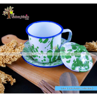 TERLARIS!!!!! CANGKIR SENG 7cm +LEPEK / MUG 8cm TUTUP +LEPEK/ MANGKOK SENG +LEPEK JADUL BLIRIK/LURIK