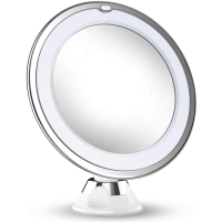 【穩照鏡】LED吸盤式10倍放大化妝鏡(鏡子 補妝 補光鏡 梳妝鏡 美妝鏡 放大鏡)