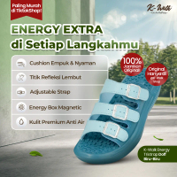 K-Walk Energy TriStrap D-Biru Biru Sandal Terapi Refleksi Kesehatan Special Edition Doff BiruBiru