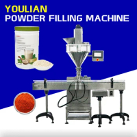 DF-A Factory Price Automatic Production Line Starch Wheat Curry Flour Cheese Milk Tea Spice Bottle Powder Filling Machine