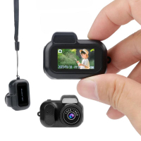 Tiny Pixel Keychain Camera - VHS Vintage Photos & Videos with Built-In Screen Nostalgic Photography 