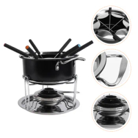 Fondue Pot Chocolate Melting Cheese Butter Set Warmer Stainless Steel Boiler Pan Persons Double Choco Furnace Heating Electric