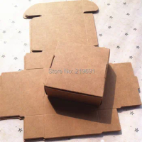 with free 100pcs kraft tags,Wholesale 75x75x30mm kraft paper box packing wedding gift box candy