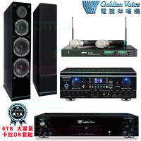 【金嗓】CPX-900 K1A+TDF HK-260RU+ACT-35B+AS-168 黑(6TB伴唱機+綜合擴大機+無線麥克風+落地喇叭)