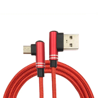 【Xmart】2入 for SONY PS4 無線遊戲手把/遙控手把 專用90度電競USB充電線-120CM-紅色