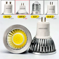Super Bright LED Spotlight Bulb GU10 Light Dimmable Led 220V AC 15W 9W 12W LED GU5.3 GU10 COB LED lamp light GU 10 led GU5.3
