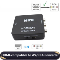 MINI HDMI-compatible to RCA AV/CVBS Composite Video AV Converter Adapter HDMI2AV for TV VHS VCR DVD Hot Sale