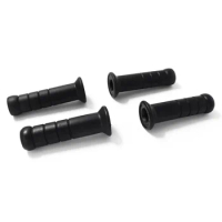 Vintage Motorcycle Cafe Racer Round Black Grips Rubber Material Handlbar End Cap for Hyosung GV300