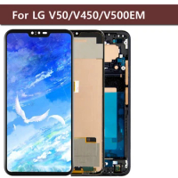 Original LCD For LG V50 ThinQ 5G LCD Display Touch Screen Digitizer Assembly Replacement parts LCD For LG V50 With Frame
