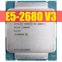 โปรเซสเซอร์ In Xeon E5 2680 V3 SR1XP 2.5Ghz 12 Core 30MB ซ็อกเก็ต LGA 2011-3 CPU E5 2680V3 CPU