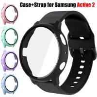Case+Strap For Samsung Galaxy Active 2 40mm 44mm Protective Glass Film Cover for Active2 Bracelet Accessories 20mm Watch Bands
