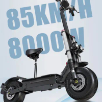 Geofought New Design 60V 5600W 30AH Battery Escooter 13inch Fat Tire Foldable Road Electric Scooter with Seat For Adult