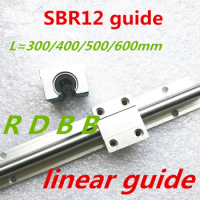 Free shipping SBR12 12mm rail length 200mm 300mm 350mm 400mm 450mm 500mm 600mm 700mm with 2pcs SBR12UU cnc router part