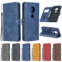 Leather Case on for Motorola Moto G7 Power G7 Play G 7 G6 G8 Plus E5 G6 Z4 E6 Play Case Cover Magnetic Flip Stand Phone Case