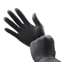 Disposable Black Nitrile Gloves For Household Cleaning Work Safety Tools Gardening Gloves Kitchen Cooking Tools Tatto B