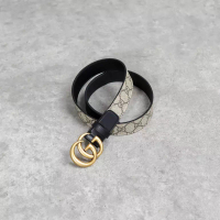 Gucci Ikat Pinggang GUCCI MARMONT MONOGRAM BEIGE BLACK GHW BELT 100% ORIGINAL