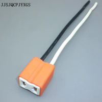 JJSJQCPJYXGS 50pcs 16AWG 14.5cm copper cable ceramic Car H7 bulb holder,auto H7 bulb socket, automobile H7 connector