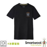 【SmartWool 美國 男 Merino Sport 150 塗鴉短袖T恤 《冰攀冒險/黑色》】SW011532/短T