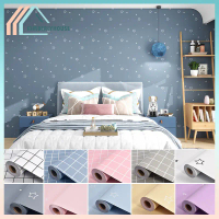 Grid Bintang Wallpaper Stiker Dapur Dinding Ruangan Belajar Kamar Murah Anti Minyak 60CM X 3M Bahan 