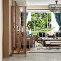 中式實木客廳 屏風 隔斷 簡約現代 屏風 中式實木沙發旁遮擋 家用 屏障