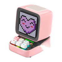 Divoom Ditoo-Pro Retro Pixel Art Bluetooth Portable Speaker Alarm Clock DIY LED Display Board, Cute Gift Home
