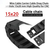 Wire Cable Carrier Cable Drag Chain Hole 15x20 mm Cable Drag Chain Hole 15x20 mm