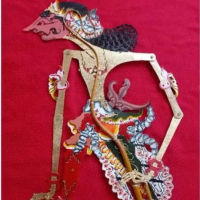 Wayang Udawa kualitas kulit tebal gapit kayu
