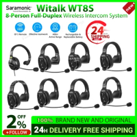 Saramonic Witalk WT8S Wireless Intercom Teamwork Microphone Full Duplex Headset System Marine Communication Headset