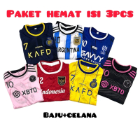 KAMILA PAKET HEMAT ISI 3PCS Setelan baju bola anak terbaru untuk 1 sampai 14 tahun Set Uniseks Nyama