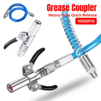 Grease Gun Coupler 10000 PSI NPTI/8 Oil Pump Quick Release Grease Tip Tool Car Syringe Lubricant Tip Grease Nozzle For Repair