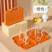 內地直送 - 嬰兒奶瓶收納箱可攜式大 號寶寶餐具乾燥架 儲存盒瀝水防塵晾乾架