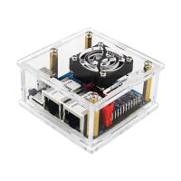 For Orange Pi R1 Plus LTS Acrylic Case Clear Motherboard Shell With Cooling Fan Replace For Orange Pi R1 Plus LTS