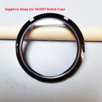 Mod 33mm Black Sapphire Glass Transparent Case Bottom Cover Watch Back Cover For Seiko SKX007 NH35 NH36 Movement Watch