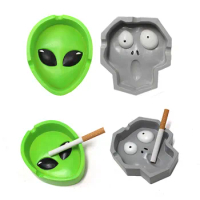 1PCS High Aesthetic resin Ashtray Office Home Living Room Ashtray Anti Fly Ash Cute Accessories