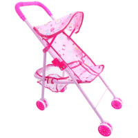 1Pc Kids Stroller Wagon Basket Stroller Wagon Basket Foldable Stroller Wagon House Accessories Role Play Toy Dolls