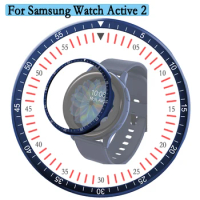 Bezel Ring With Scale For Samsung Galaxy Watch Active 2 40mm/44mm Protector Case Cover Sport Adhesive Metal Bumper Accessories