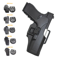 Tactical Gun Holster For Glock G17 G19 M9 Colt 1911 Sig Sauer P226 HK USP Airsoft Belt Holster General Hunting Pistol Case