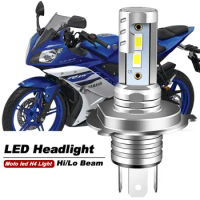 H4 HS1 Led Canbus No Error For Yamaha YZF-R15 Motorcycle Headlight Bulb 4800LM 6000K White Hi/Lo Beam Light 9003