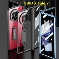 Magnetic Hinge For VIVO X Fold 2 Case Transparent Bracket Glass Film Protection Cover
