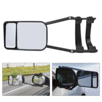 Car Trailer Auxiliary Mirror Side Spot Blind Mirror Car Extension Rear View Mirror Adjustable Clip-on Towing Mirror For truck